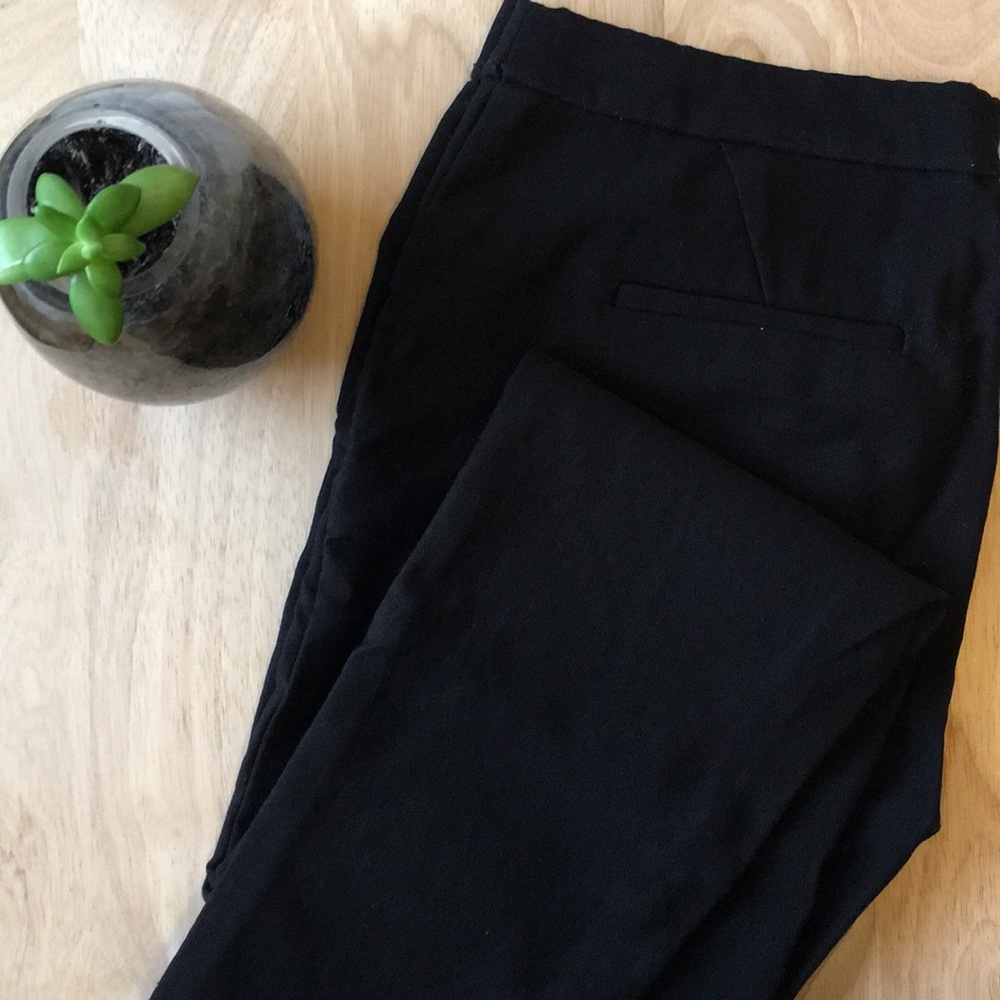 J Crew High Waisted Black Work Pants